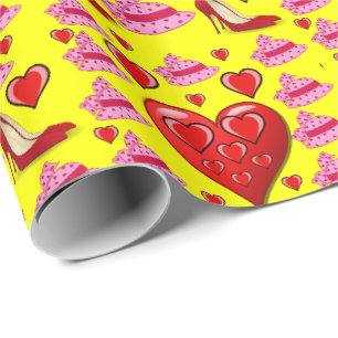 Papier Cadeau Papier d'emballage de la Saint-Valentin