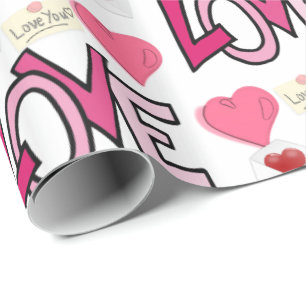 Papier Cadeau Papier d'emballage de la Saint-Valentin