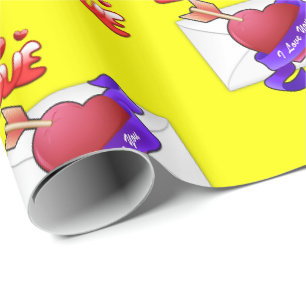 Papier Cadeau Papier d'emballage de la Saint-Valentin
