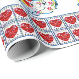 Papier Cadeau Papier d'emballage de la Saint-Valentin