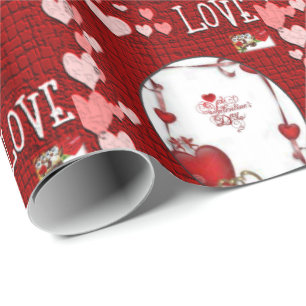 Papier Cadeau Papier d'emballage de la Saint-Valentin