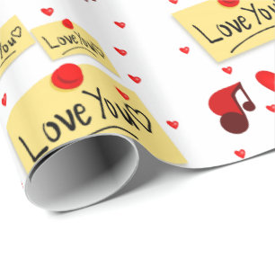 Papier Cadeau Papier d'emballage de la Saint-Valentin