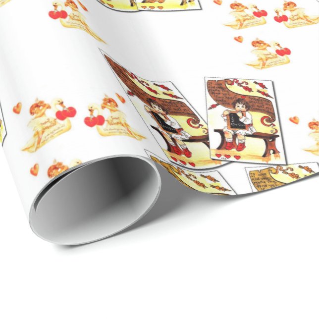 Papier Cadeau Papier d'emballage de la Saint-Valentin (Coin rond)