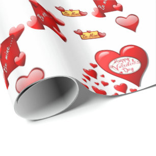 Papier Cadeau Papier d'emballage de la Saint-Valentin