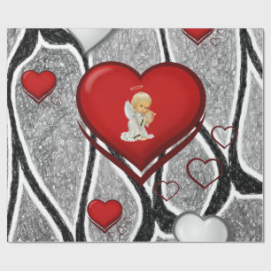 Papier Cadeau Papier d'emballage de la Saint-Valentin