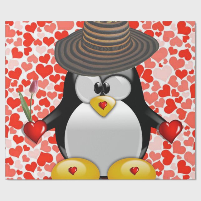 Papier Cadeau Papier d'emballage de la Saint-Valentin (Plat)