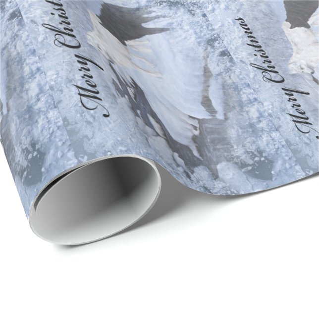 Papier Cadeau Papier d'emballage de loups (Coin rond)