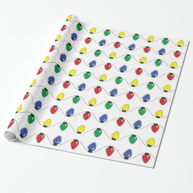 Papier Cadeau Papier d'emballage de lumières classiques de (Déroulé)