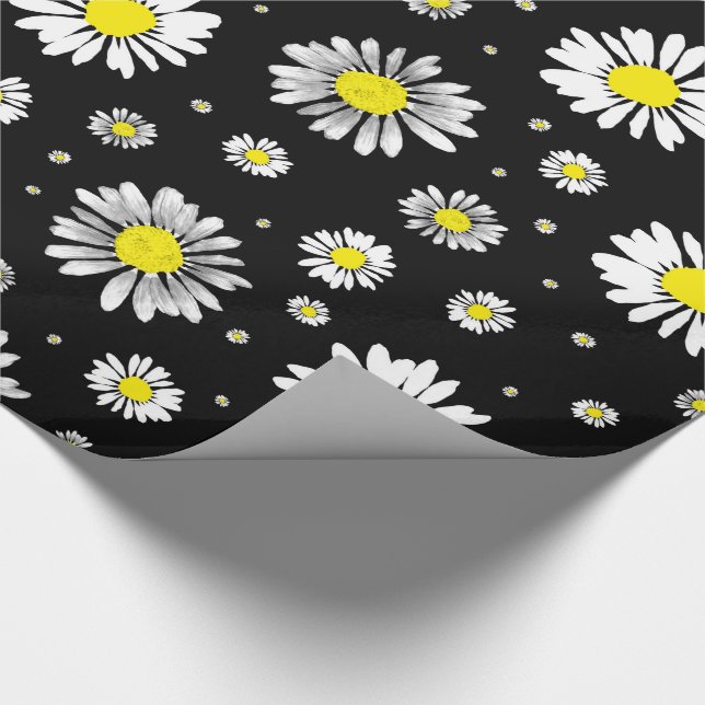 Papier Cadeau Papier d'emballage de marguerites (Coin)