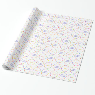 Papier Cadeau Papier d'emballage de Menorah d'arc-en-ciel de