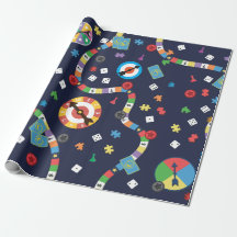 Papier d'emballage de motif coloré de jeu de