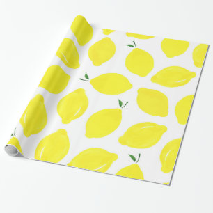 Papier Cadeau Papier d'emballage de motif de citron