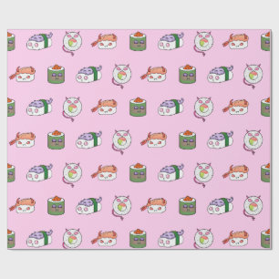 Papier Cadeau Papier d'emballage de motif de sushi de Kawaii