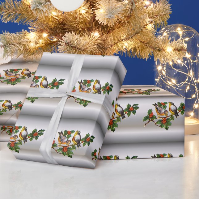 Papier Cadeau Papier d'emballage de Noël Bird Holiday (Vacances)