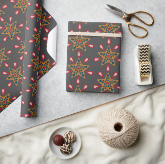 Papier Cadeau Papier d'emballage de Noël Boho