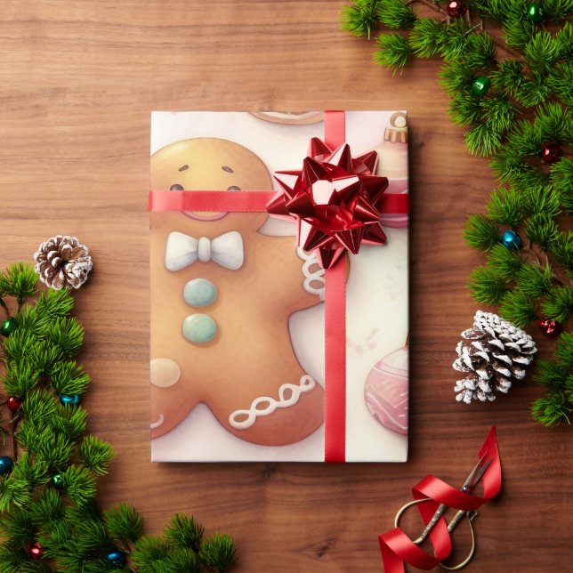 Papier Cadeau Papier d'emballage de Noël brillant et festif (Cadeau de vacances)