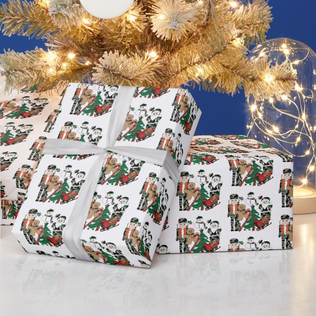 Papier Cadeau Papier d'emballage de Noël, Camo Noël (Vacances)