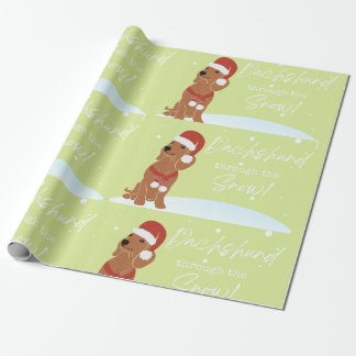 Papier Cadeau Papier d'emballage de Noël Dachshund