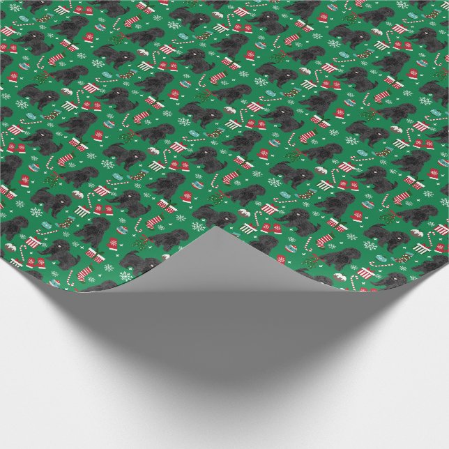 Papier Cadeau Papier d'emballage de Noël de Chien de Chavoodle n (Coin)