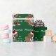 Papier Cadeau Papier d'emballage de Noël de chiot vert de boxeur (Baby Shower)