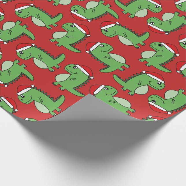 Papier Cadeau Papier d'emballage de Noël de dinosaure mignon de (Coin)