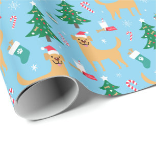 Papier Cadeau Papier d'emballage de Noël de Labrador