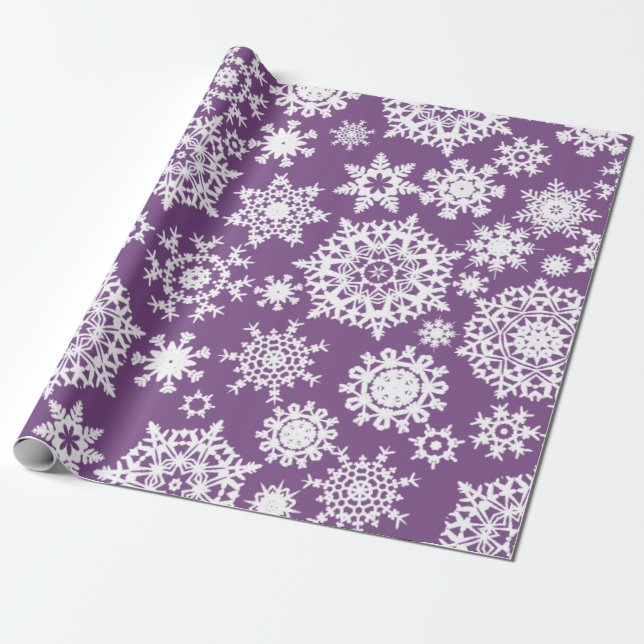 Papier Cadeau Papier d'emballage de Noël de motif pourpre de (Déroulé)