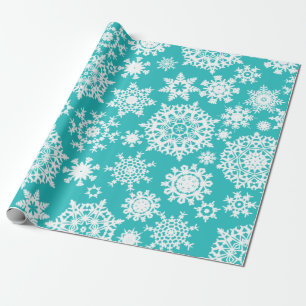 Papier Cadeau Papier d'emballage de Noël de motif turquoise de