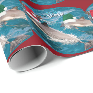 Papier Cadeau Papier d'emballage de Noël des Dolphins de Père No
