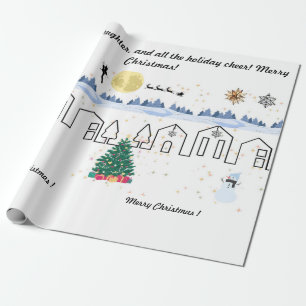 Papier Cadeau Papier d'emballage de noël des merveilles d'hiver