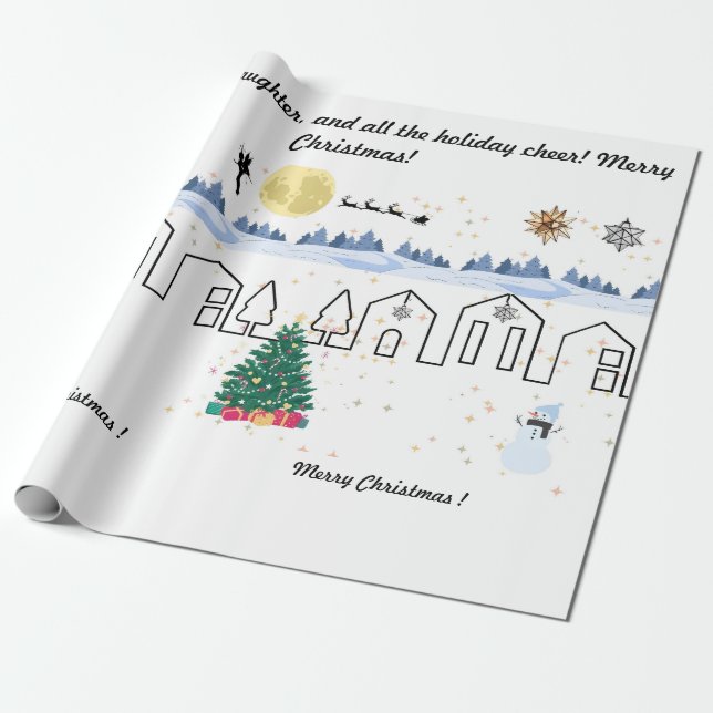 Papier Cadeau Papier d'emballage de noël des merveilles d'hiver (Déroulé)