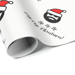 Papier Cadeau Papier d'emballage de Noël drôle avec Père Noël