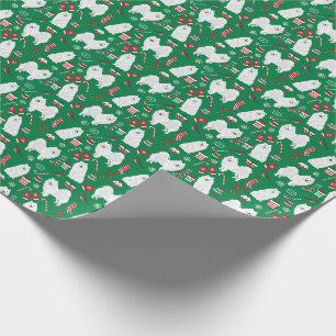 Papier Cadeau Papier d'emballage de Noël du Spitz japonais