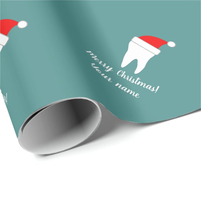 Papier Cadeau Papier d'emballage de Noël fait sur commande d'art (Coin rond)