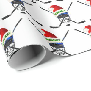 Papier Cadeau Papier d'emballage de Noël frais d'hockey ou VOTRE