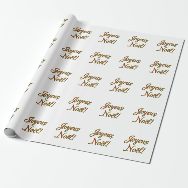 Papier Cadeau Papier d'emballage de Noël (français) (Déroulé)
