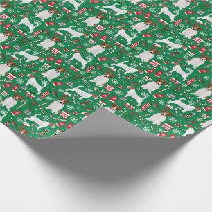 Papier Cadeau Papier d'emballage de Noël Jack Russell Terrier