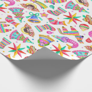 Papier Cadeau Papier d'emballage de Noël mexicain
