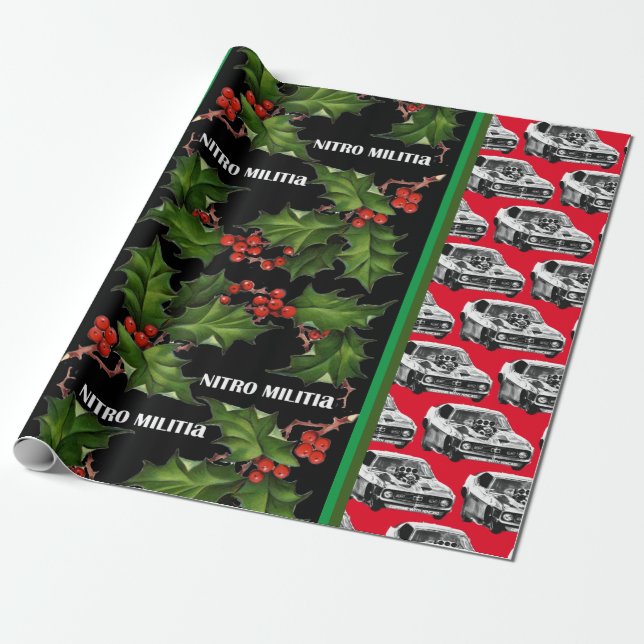 Papier Cadeau Papier d'emballage de Noël NITRO MILITIA #2 (Déroulé)