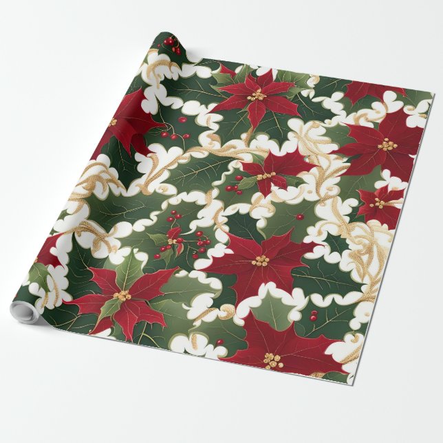 Papier Cadeau papier d'emballage de noël plante galore (Déroulé)