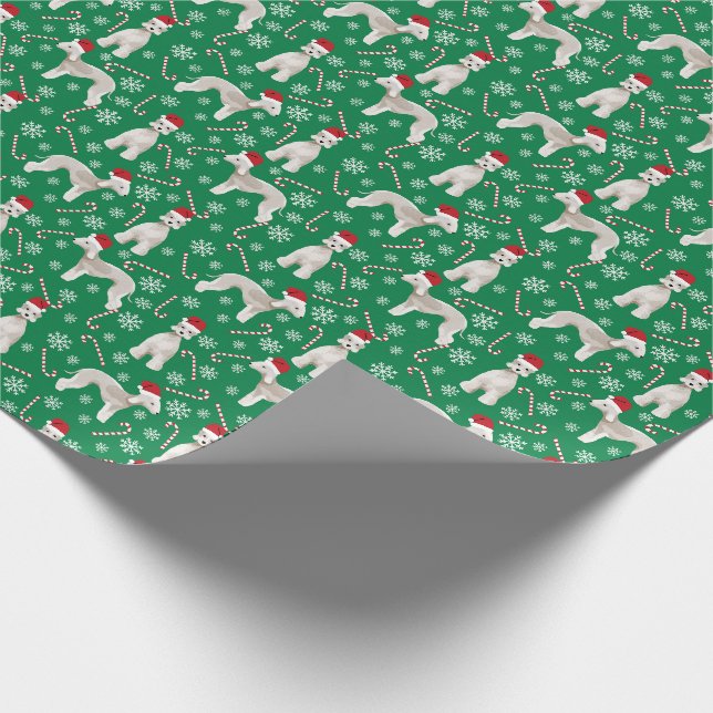 Papier Cadeau Papier d'emballage de Noël pour chien de Bedlingto (Coin)