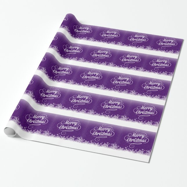Papier Cadeau Papier d'emballage de Noël pourpre (Déroulé)