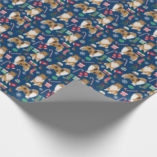 Papier Cadeau Papier d'emballage de Noël Rough Collie