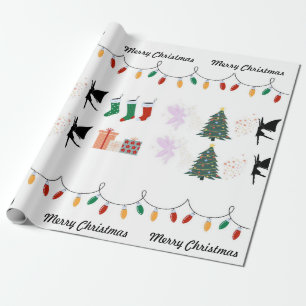Papier Cadeau Papier d'emballage de Noël sidéral avec de la pous