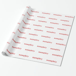 Papier Cadeau Papier d'emballage de Noël vilain (blanc)