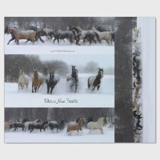 Papier Cadeau Papier d'emballage de nouveau cheval de traînées