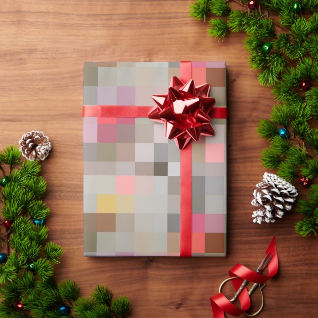 Papier Cadeau papier d'emballage de pixel (Cadeau de vacances)