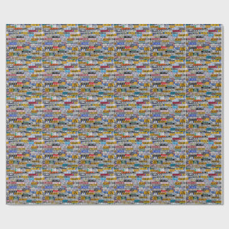 Papier Cadeau Papier d'emballage de plaque de licence