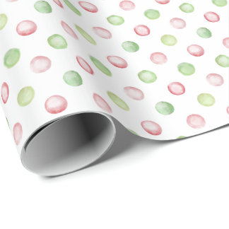 Papier Cadeau Papier d'emballage de point de polka de Noël