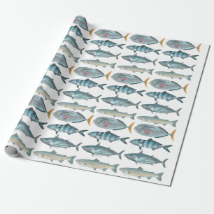 Papier Cadeau Papier d'emballage de poissons